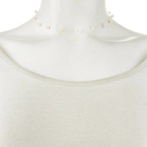 14K Pearl Floating Collar Necklace